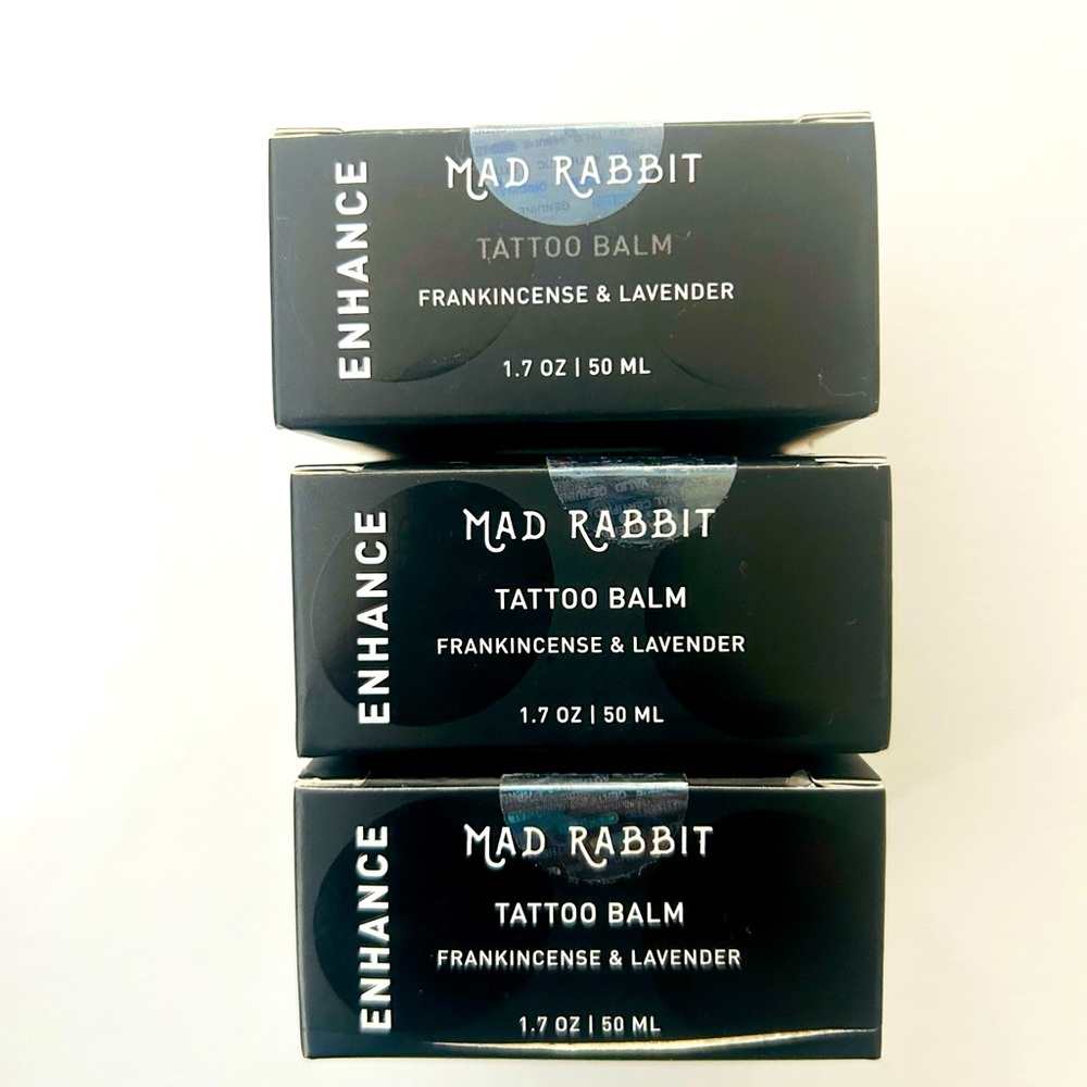 3x Mad Rabbit Enhance Tattoo Balm, Lavender Frankincense